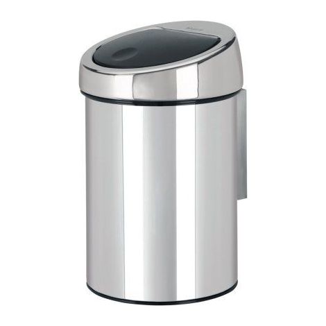 Colector de residuos mural  acero inoxidable  capacidad 3 l  H (1/4)