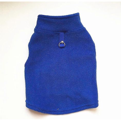 Warme Fleece-Hundebekleidung für Herbst und Winter, verdickte Weste, Mantel, für kleine und mittlere Hunde, T-Shirt-Kostüm, karierte Jacke mit Zugring, Größe 22 (1/5)