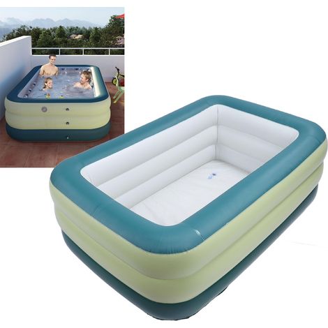 Piscine Gonflable pour Enfants et Adultes, PVC épaissi 3 Couches Pliable Hors Sol, Piscine Gonflable de Grande capacité pour Les Tout-Petits, Fête Aquatique, Jardin, Pelouse (1238L) (1/5)