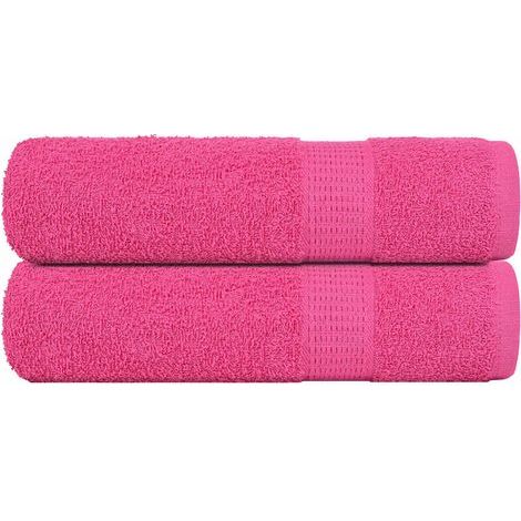 Serviettes de douche FROGN, lot de 2, roses, 70 x 140 cm, 360 g/m² (1/5)