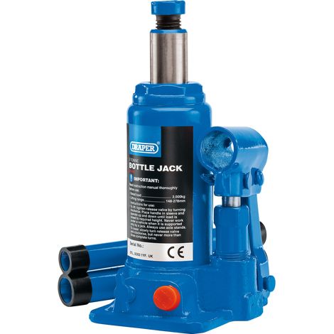 Draper 2 Tonne Hydraulic Bottle Jack (Model 13064) for Heavy-Duty Lifting (1/5)