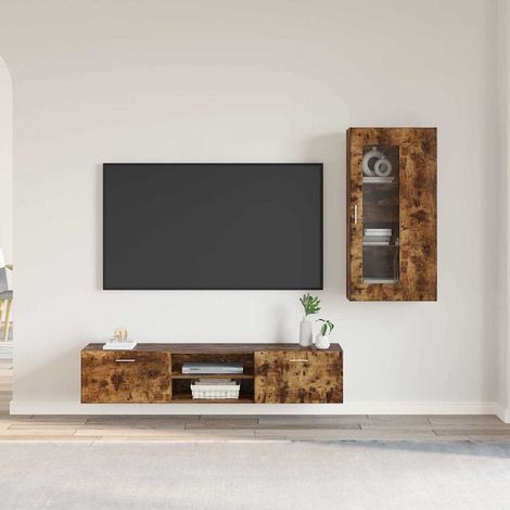Ensemble meuble TV FLORIN Chêne fumé Bois d'ingénierie vidaXL