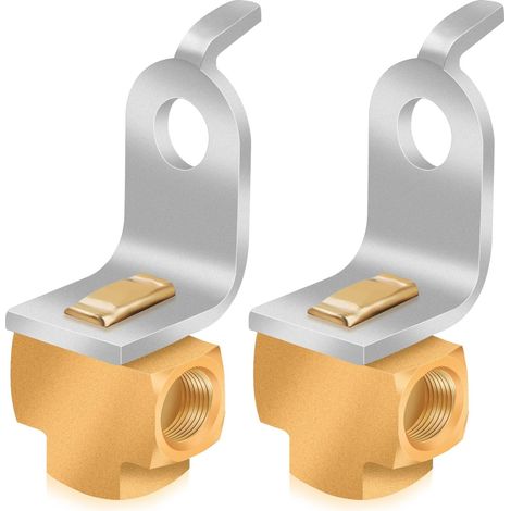 raccords de frein en T à 3 voies avec support de montage, raccords union en laiton 3/16" pour filetage 3/8"-24, pour systèmes de freinage de maintien pour conduites de carburant et de liquid (1/5)