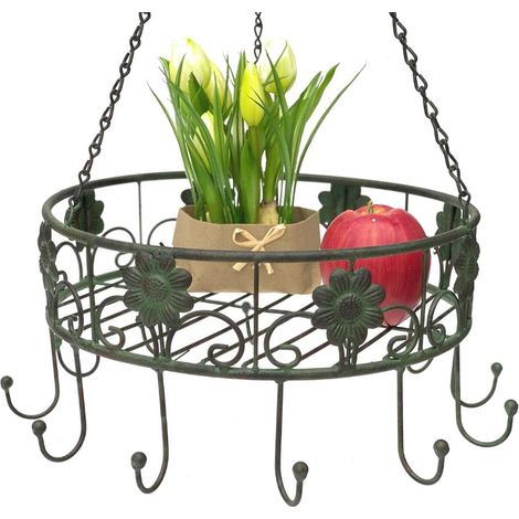 DanDiBo Panneau de suspension de casseroles 96006 Panneau de suspension de poêles D-39 cm Étagère de plafond Panneau de suspension Couronne de saucisses (1/5)