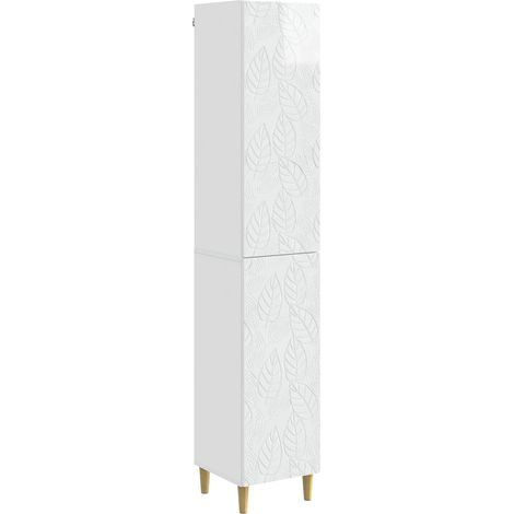 Set di armadi 2 pcs Bianco Lucido Legno ingegnerizzato vidaXL