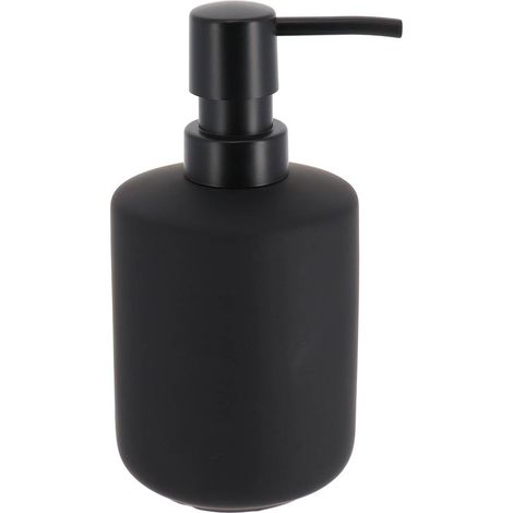 Dispenser di sapone gres effetto gomma 400 ml - nero - Tendance (1/2)