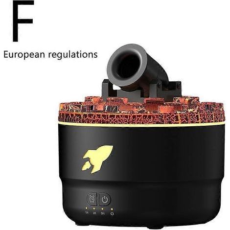 Humidificateur d'arômes Cannon Blast, diffuseur de vapeur LED silencieux, noir, prise UE