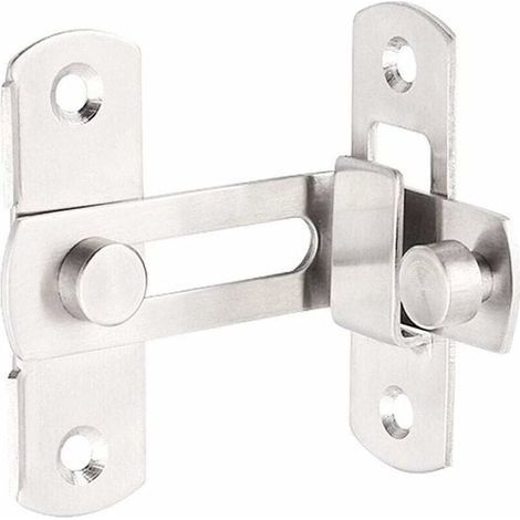 boucles de verrouillage de porte angle droit de 90 degrs boulons de verrouillage incurvs boulons de levier de verrouillage coulissant pour portes et fentres (1/4)