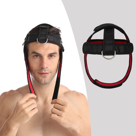 1 Casque de renforcement, sangles ajustables, rembourrage confortable, poids épaule, pour athlètes et rééducation
