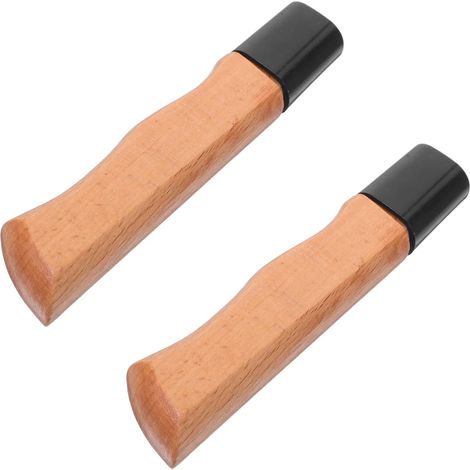 Manche en Bois Marron pour Couteaux Cuisine 2pcs, Remplacement Facile, Poignée Antidérapante pour Réparation à Domicile (1/5)