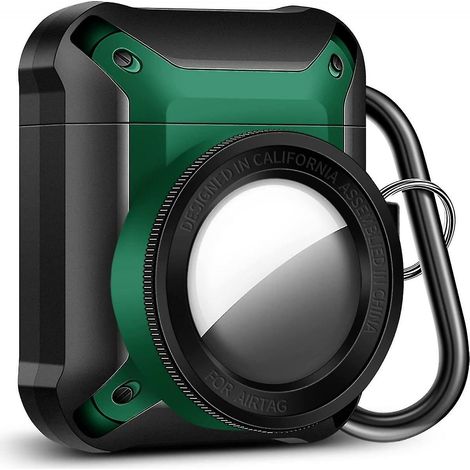Étui Shao pour AirPods avec design caméra, étui de protection robuste compatible avec les AirPods 2/1 et Airtags, étui de protection militaire mignon avec (1/5)