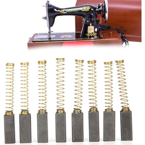 Enowelir 100x Balai en charbon, charbon moteur, charbon abrasif 4mm x 10mm x 10mm pour machine à coudre domestique (1/4)