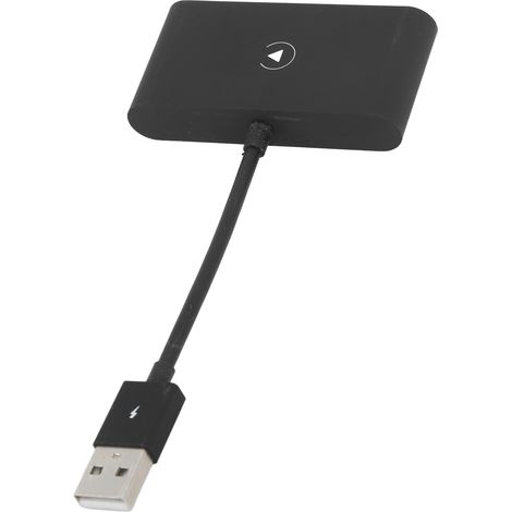 Kabelloser Kfz-Adapter (kabelgebunden oder kabellos) - Kabelloser Dongle für Fahrzeuge ab Baujahr 2016, kompatibel mit iOS 10 und höher (schwarz) (1/5)