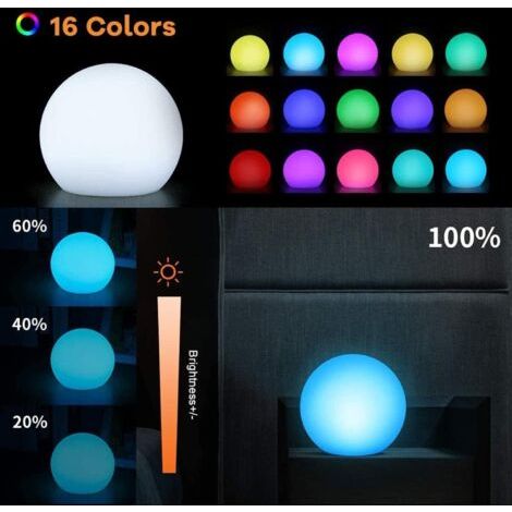 Lampade da Piscina Fluttuanti, 3 Pollici, Ricaricabili USB con Telecomando, IP68 Impermeabili, 16 Colori LED per Jacuzzi, Festa, Vacanza, Natale, Decorazione Esterna (Pacchetto da 6) -AUTRES (1/4)