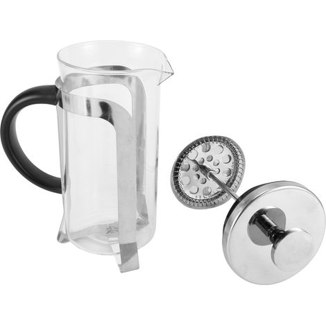 Hitzebeständige Kaffeekanne mit Filter, Glas, 350 ml, für den privaten Gebrauch in der Küche, silberfarben (1/5)