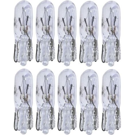 Lot de 10 ampoules T5 12V 1.2W pour tableau de bord (1/3)