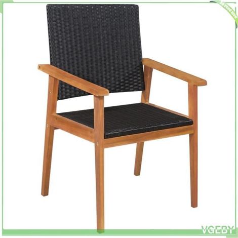 Ensemble repas extérieur 5 pcs - FAFEICY - 44074 - Résine tressée - Cadre acacia - Table 80x80 cm (1/5)