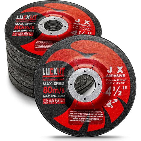 Lot de 10 disques de meulage en métal pour meuleuse d'angle 10,4 x 1,2 x 2,2 cm (1/5)