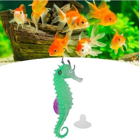 Décoration Aquarium Hippocampe Artificiel Lumineux Vert - AUTRES (1/5)