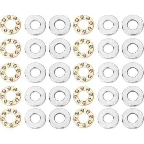 Ulisem 10 Stück Axialkugellager Hochpräzisions-Flachkugellager aus Stahl Festlager für die Maschinenbauindustrie (F4-9M 4x9x4mm) (1/4)