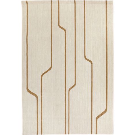 Tapis d'Extérieur et Intérieur en Polypropylène Résistant aux UV Naturel 160 x 230 cm - PANGIVO (1/3)