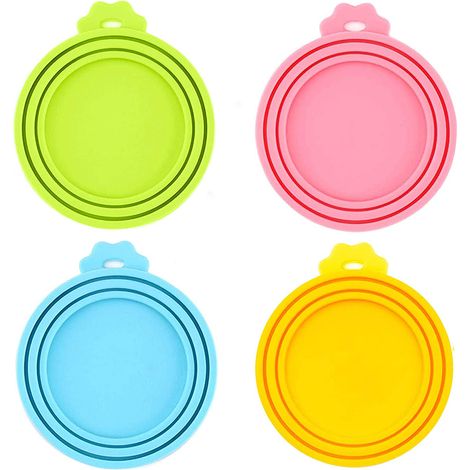 Couvercles en silicone pour boîtes de conserve d'aliments pour chiens et chats, compatible avec la plupart des boîtes de conserve standard.