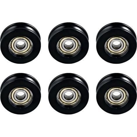6 PièCes Roulette Porte Baie Vitréee Coulissante, Roulettes Rechange Pour Porte Moustiquaire, Coulissante Douche Accessoires, Pour Stores, Tiroirs, Portes En Aluminium, Armoires, 5×20×7mm