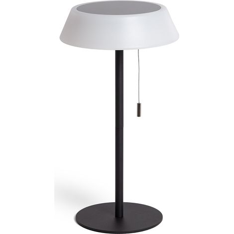 Lámpara de Mesa Solar Exterior LED 1.2W Metal Aldana Negro