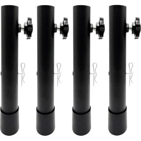 Lot de 4 Rehausseurs de Table Pliante pour Tables Pliantes, Pieds Droits/courbés, Rallonges de Pieds de Table Pliantes Réglables à 2 Niveaux/hauteurs, pour Traiter Les (1/5)