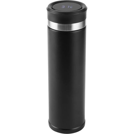 Intelligent Temperature‑Sensitive Vacuum Cup Mirror Smart Touch‑Screen Insulation CupBlack 480ml