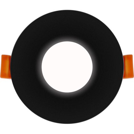 IluminaShop - Aro Fijo Deep Redondo Negro para GU10/MR16 (1/3)