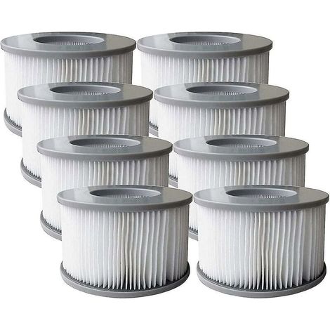 Pack of 8 replacement filter cartridges for inflatable pools and hot tubs from the brand Mspa-INHHUB (1/3)