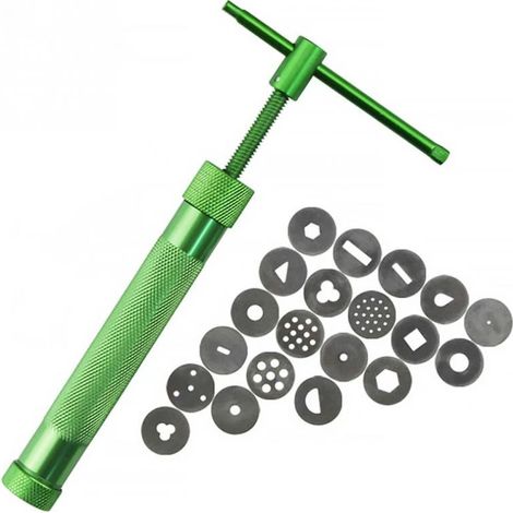 Zuckerpasten-Extruder aus Edelstahl mit 20 verschiedenen Formen
