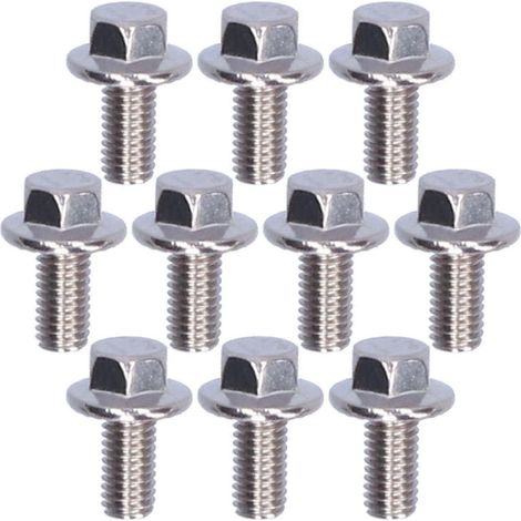Lot de 10 vis à tête hexagonale à bride en acier inoxydable 304, accessoires M5, 10/12/16/20/25/30/35/40 mm, M5x10 (1/5)
