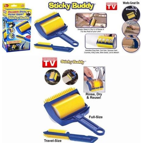 Sticky Buddy brosses rouleau adhésif magique anti-poil lavable