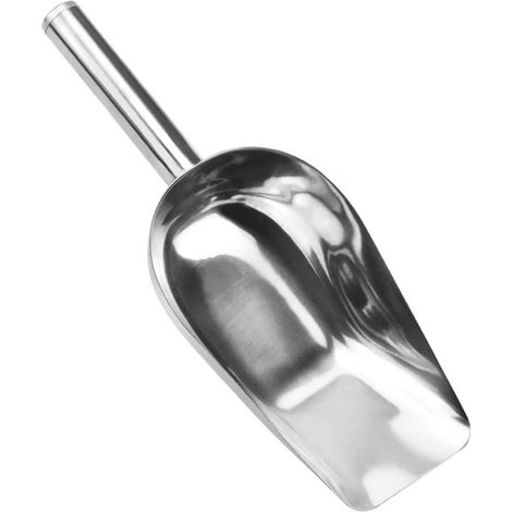 Paletta multifunzionale in acciaio inox per gelato, zucchero e farina, ideale per buffet. (1/5)