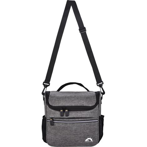 Sacoche de guidon de vélo isotherme 3,5 L avec compartiment avant et bandoulière réglable, garde les aliments chauds et froids. (1/2)