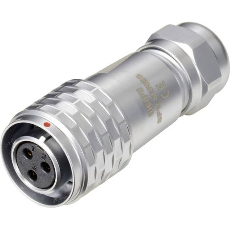 Connecteur de câble circulaire femelle, droit Ø 12 3 pôles 250 V/AC 13 A IP67 Push-Pull Weipu SF1210/S3 I D93682 (1/3)