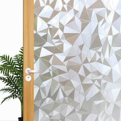 Film adhésif pour fenêtre 45 x 300 cm, déco autocollante pour vitre, papier translucide pour maison, bureau, chambre, cuisine, porte, sans colle, facile à poser (1/4)