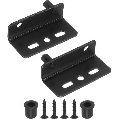 1 ensemble de charnières de porte pivotantes 40 x 18 mm en fer robuste avec kit de bagues pour meubles, armoires, portes en bois (1/5)