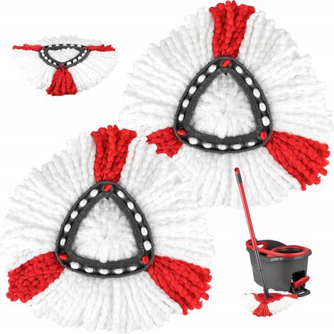 Recharges pour balais rotatifs Vileda Turbo, buses et tampons absorbants - 2 pièces (1/4)