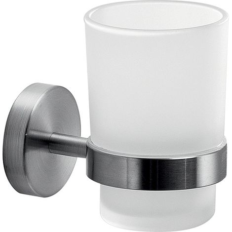 Portaspazzolini da muro in acciaio inox AISI 304 Gedy 5010 serie PROJECT Satinato (1/2)