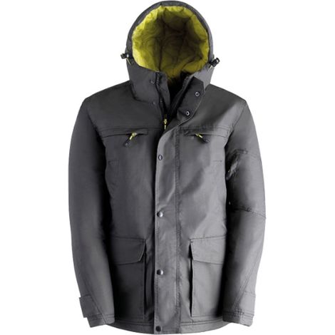 GIUBOTTO GIACCA DA LAVORO PARKA SLICK IMPERMEABILE ANTIVENTO GRIGIO L/XL KAPRIOL, "L" (1/7)