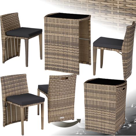 Set da giardino con struttura in alluminio marrone naturale (1/5)