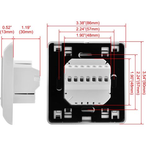 Termostato digitale LCD con programmazione settimanale, HS-E806, 230 V CA 3 A, regolatore del termostato per riscaldamento a pavimento radiante, adatto per sistemi di riscaldamento dell'acqua (1/4)