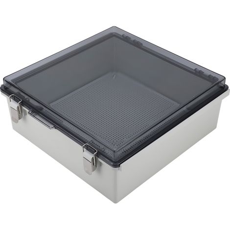 Boîte de jonction avec couvercle transparent à boucle en acier inoxydable, étanche IP67 (1/5)