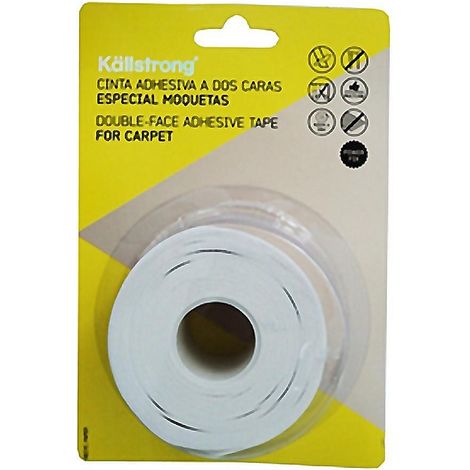 CINTA ADHESIVA 2 CARAS MOQUETA 4,5CM 10MT ROLLO 10 M