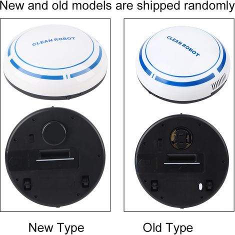 Robot Aspirateur Intelligent Automatique USB Rechargeable - ABS Blanc Diamètre 18cm - Autonomie USB (1/5)
