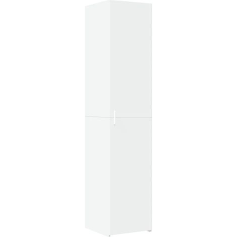 Aparador buffet cómoda armario mueble organizador cocina salón salón alto 40 x 42,5 x 185 cm madera contrachapada blanco 020032451