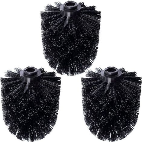 Repuesto de cabezal de cepillo de inodoro de 3 piezas, cepillo negro de repuesto, cepillo negro de repuesto, cepillo negro de repuesto, cabezal de cepillo negro de repuesto individual, cepillo negro d (1/5)